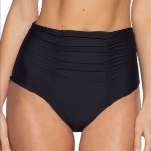 BECCA - Ruched High Waist Bikini Bottoms